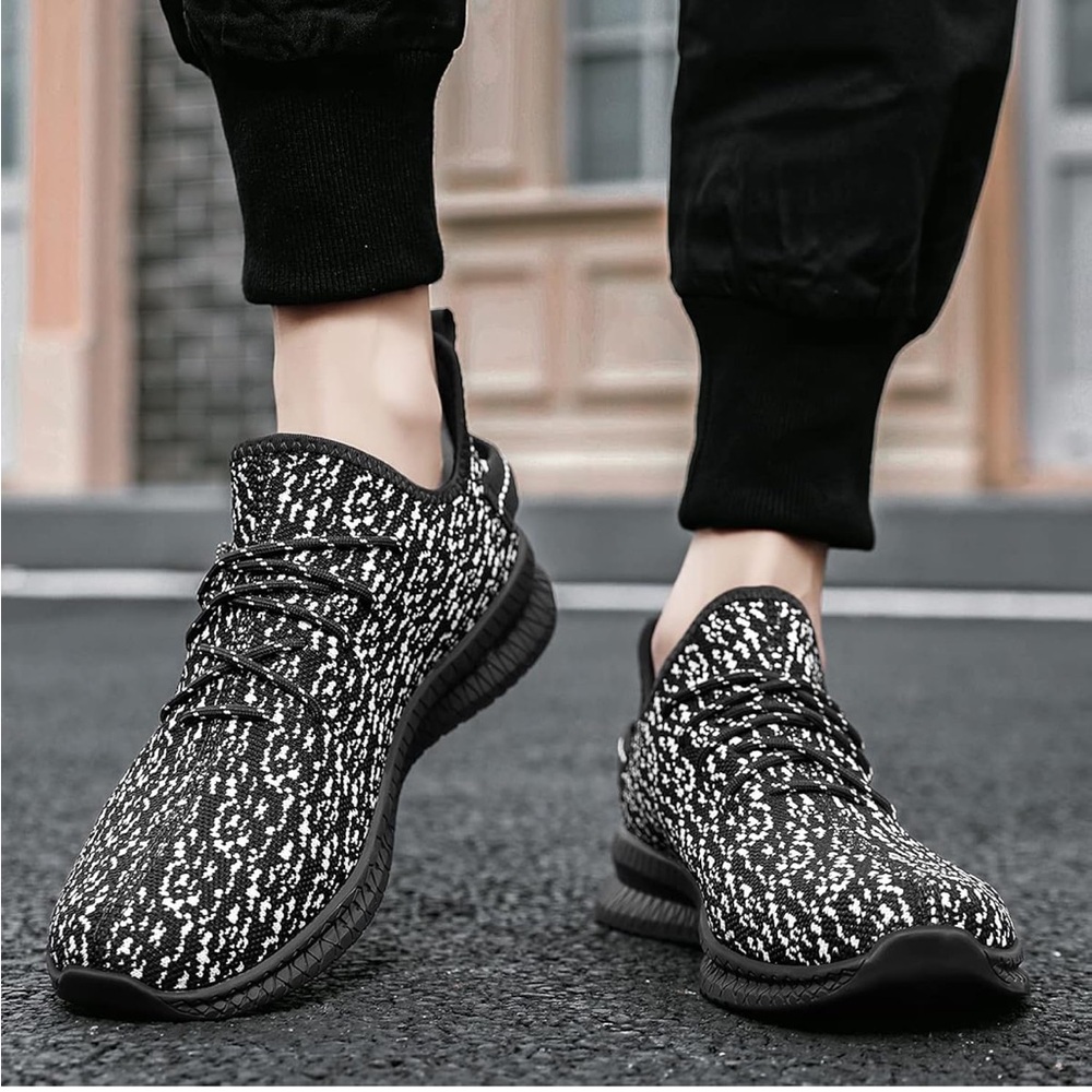 🖤SOLD ONⓂ️🖤VNANV Men’s Black & White Athletic Slip-On Shoes Casual Athleisure - Picture 9 of 13